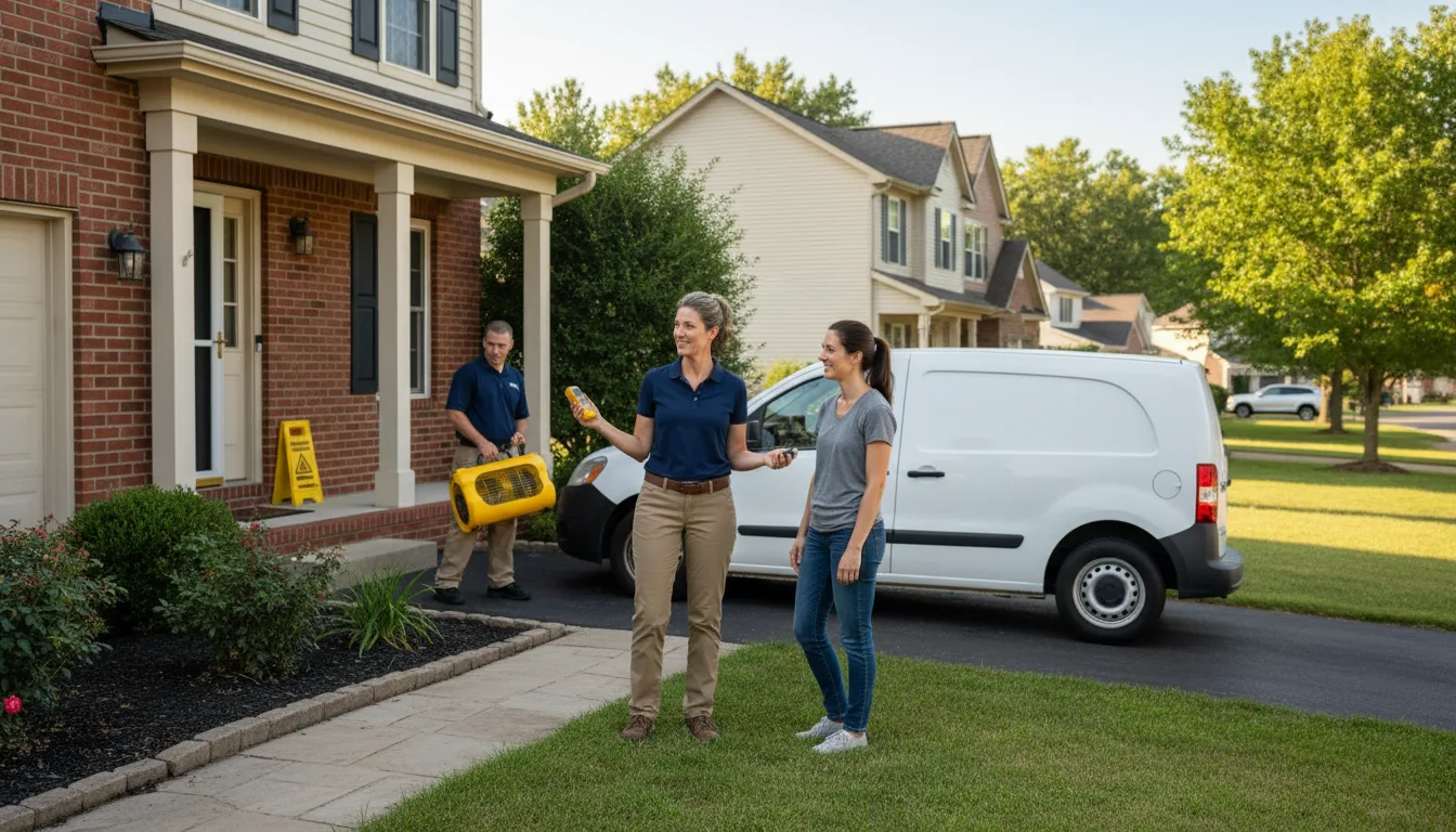 Residential water damage restoration in Tamms, IL